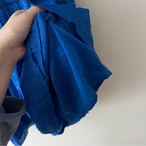 IRO Stacy Blue Jacquard Smocked Mini Dress - Picture 7 of 10